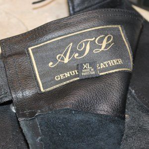 ATL Leather chaps motorcycle men's size xl 100% leather  Black